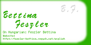 bettina feszler business card